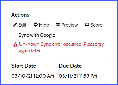 Realize Google Classroom Sync Errors