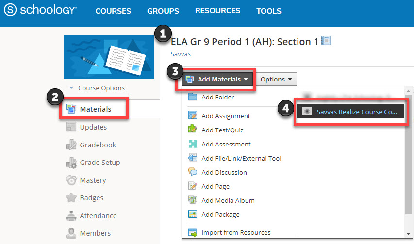Using The LTIA Schoology LMS Integration with Realize