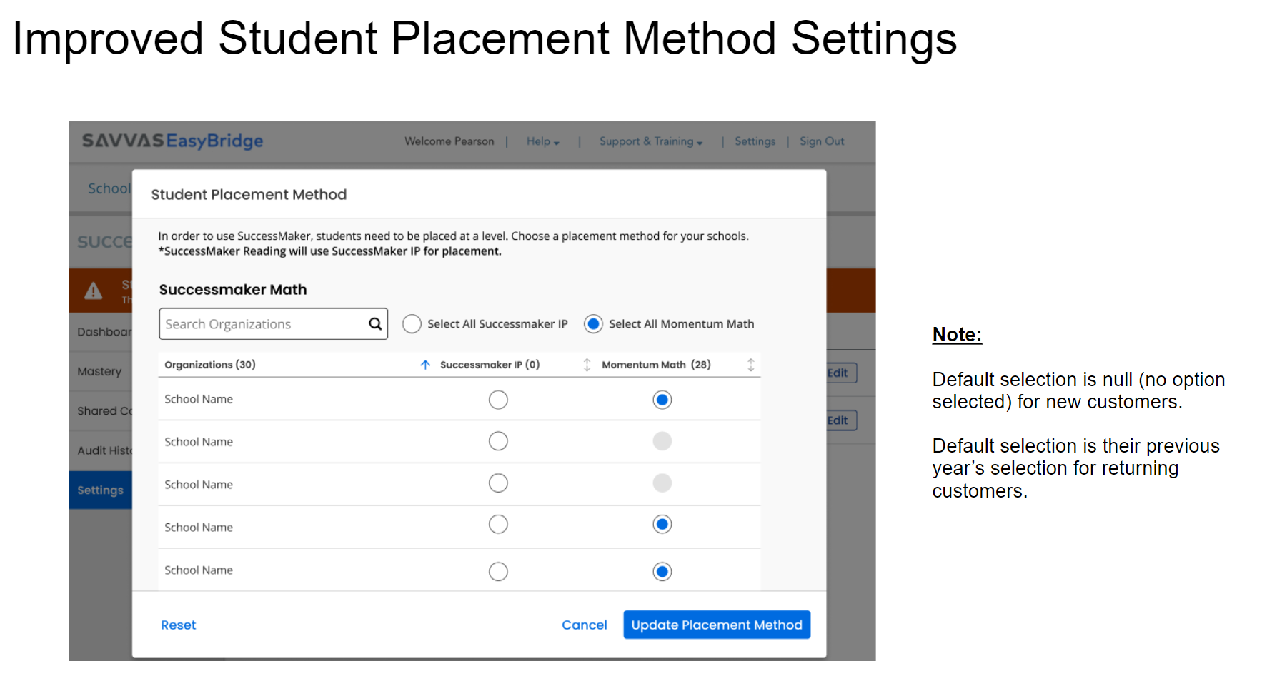 SuccessMaker: Recent platform feature changes