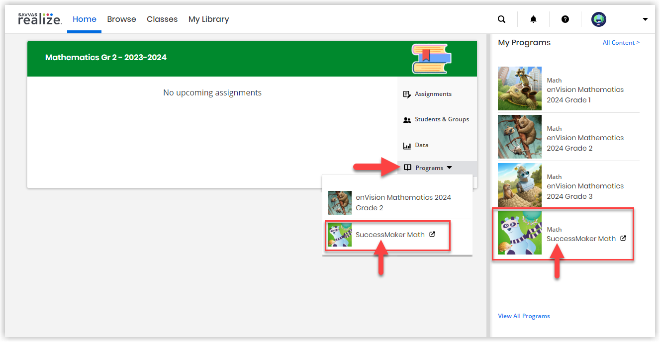 Create SuccessMaker Math or Reading Coursework Assignment Directly in ...