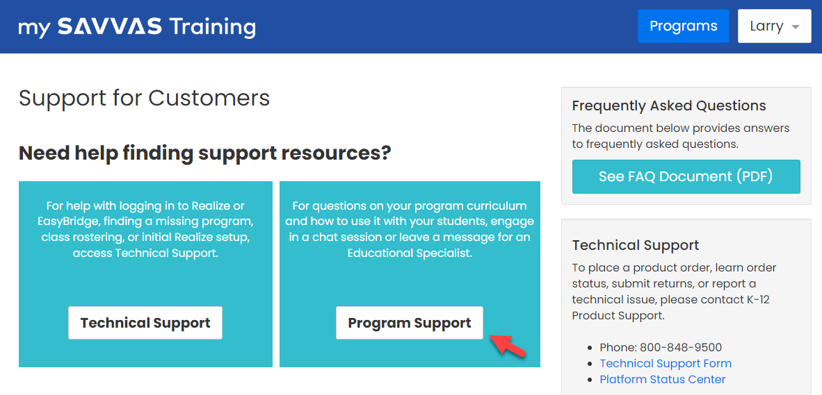 Realize: Questions regarding program curriculum