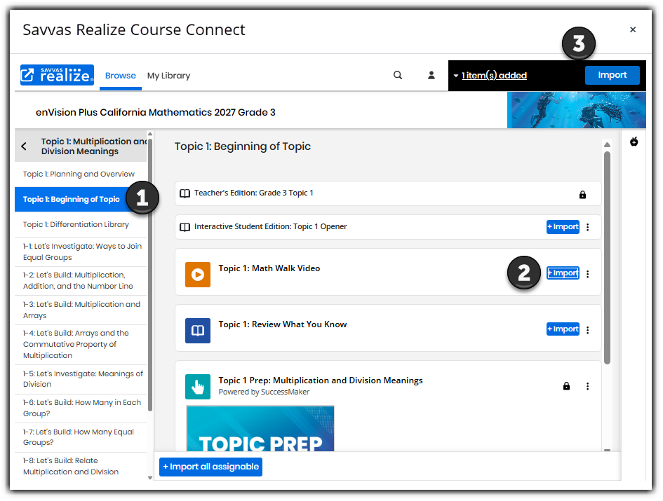Using enVision Plus Programs on Classes in the LTI-A LMS Integration