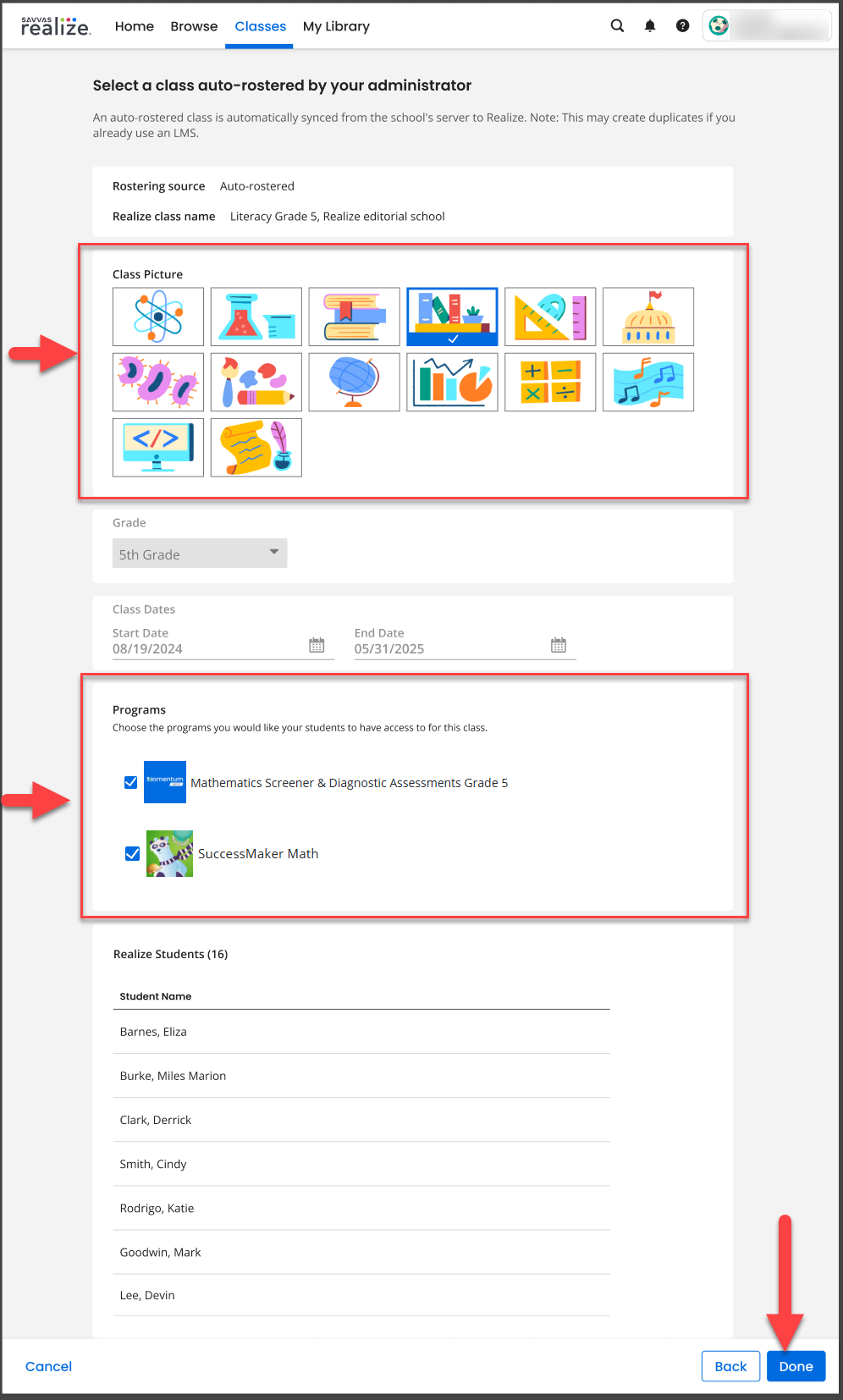 Using Momentum Math (MSDA) with SuccessMaker